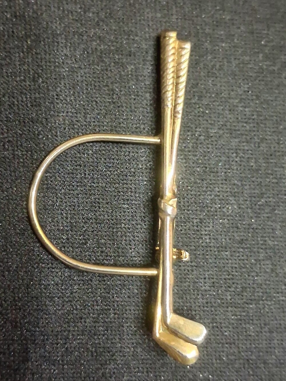Gold-Tone Golf Club Brooch Pin for Women